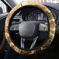 Zeus Greek Mythology King Of Gods Steering Wheel Cover Gold Meander Pattern Lightning Bolt Mythological