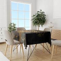 Zeus Greek Mythology King Of Gods Tablecloth Gold Meander Pattern Lightning Bolt Mythological
