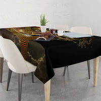 Zeus Greek Mythology King Of Gods Tablecloth Gold Meander Pattern Lightning Bolt Mythological