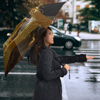 Zeus Greek Mythology King Of Gods Umbrella Gold Meander Pattern Lightning Bolt Mythological