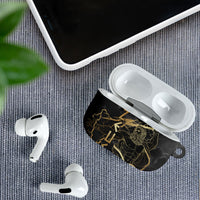 Zeus Greek Mythology King Of Gods AirPods Case Golden Meander Key Pattern Lightning Bolt