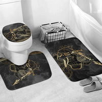 Zeus Greek Mythology King Of Gods Bathroom Set Golden Meander Key Pattern Lightning Bolt