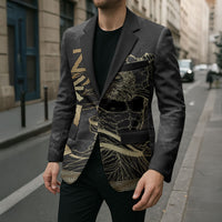 Zeus Greek Mythology King Of Gods Blazer Golden Meander Key Pattern Lightning Bolt