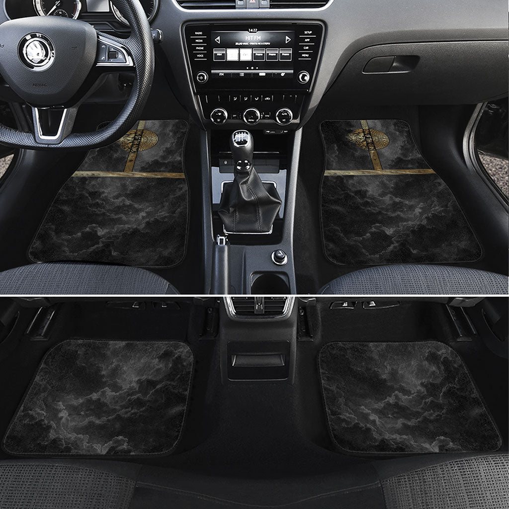 Zeus Greek Mythology King Of Gods Car Mats Golden Meander Key Pattern Lightning Bolt