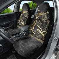 Zeus Greek Mythology King Of Gods Car Seat Cover Golden Meander Key Pattern Lightning Bolt