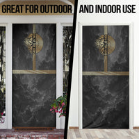 Zeus Greek Mythology King Of Gods Door Cover Golden Meander Key Pattern Lightning Bolt