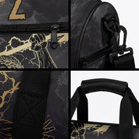 Zeus Greek Mythology King Of Gods Duffle Bag Golden Meander Key Pattern Lightning Bolt