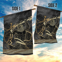 Zeus Greek Mythology King Of Gods Garden Flag Golden Meander Key Pattern Lightning Bolt