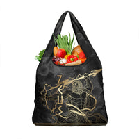 Zeus Greek Mythology King Of Gods Grocery Bag Golden Meander Key Pattern Lightning Bolt