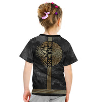 Zeus Greek Mythology King Of Gods Kid T Shirt Golden Meander Key Pattern Lightning Bolt