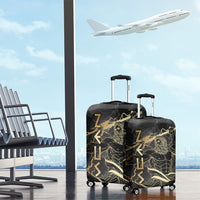 Zeus Greek Mythology King Of Gods Luggage Cover Golden Meander Key Pattern Lightning Bolt