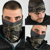 Zeus Greek Mythology King Of Gods Neck Gaiter Golden Meander Key Pattern Lightning Bolt