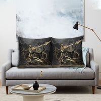 Zeus Greek Mythology King Of Gods Pillow Cover Golden Meander Key Pattern Lightning Bolt