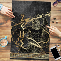 Zeus Greek Mythology King Of Gods Puzzle Golden Meander Key Pattern Lightning Bolt