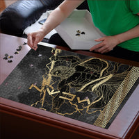 Zeus Greek Mythology King Of Gods Puzzle Golden Meander Key Pattern Lightning Bolt
