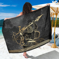 Zeus Greek Mythology King Of Gods Sarong Golden Meander Key Pattern Lightning Bolt