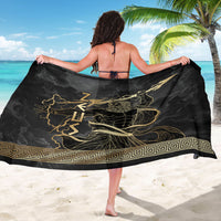 Zeus Greek Mythology King Of Gods Sarong Golden Meander Key Pattern Lightning Bolt