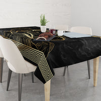 Zeus Greek Mythology King Of Gods Tablecloth Golden Meander Key Pattern Lightning Bolt