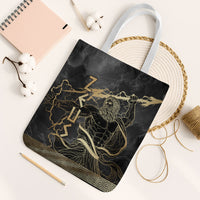 Zeus Greek Mythology King Of Gods Tote Bag Golden Meander Key Pattern Lightning Bolt