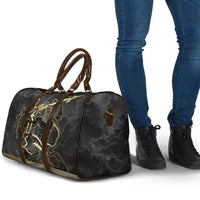 Zeus Greek Mythology King Of Gods Travel Bag Golden Meander Key Pattern Lightning Bolt