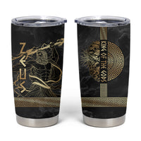 Zeus Greek Mythology King Of Gods Tumbler Cup Golden Meander Key Pattern Lightning Bolt