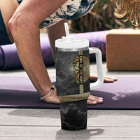 Zeus Greek Mythology King Of Gods Tumbler With Handle Golden Meander Key Pattern Lightning Bolt