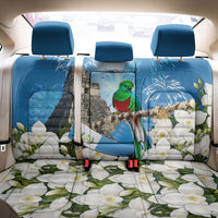 Guatemala Quetzal And Mayan Ruins Back Car Seat Cover Patriotic National Symbols White Orchid Flag