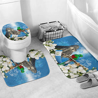 Guatemala Quetzal And Mayan Ruins Bathroom Set Patriotic National Symbols White Orchid Flag