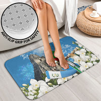 Guatemala Quetzal And Mayan Ruins Bathroom Set Patriotic National Symbols White Orchid Flag