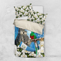 Guatemala Quetzal And Mayan Ruins Bedding Set Patriotic National Symbols White Orchid Flag