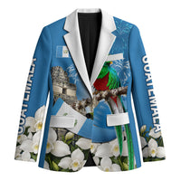 Guatemala Quetzal And Mayan Ruins Blazer Patriotic National Symbols White Orchid Flag