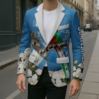 Guatemala Quetzal And Mayan Ruins Blazer Patriotic National Symbols White Orchid Flag