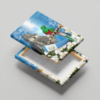 Guatemala Quetzal And Mayan Ruins Canvas Wall Art Patriotic National Symbols White Orchid Flag