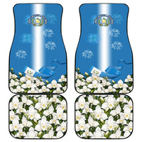 Guatemala Quetzal And Mayan Ruins Car Mats Patriotic National Symbols White Orchid Flag