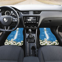 Guatemala Quetzal And Mayan Ruins Car Mats Patriotic National Symbols White Orchid Flag