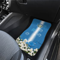 Guatemala Quetzal And Mayan Ruins Car Mats Patriotic National Symbols White Orchid Flag