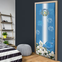 Guatemala Quetzal And Mayan Ruins Door Cover Patriotic National Symbols White Orchid Flag