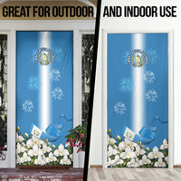 Guatemala Quetzal And Mayan Ruins Door Cover Patriotic National Symbols White Orchid Flag
