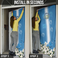 Guatemala Quetzal And Mayan Ruins Door Cover Patriotic National Symbols White Orchid Flag