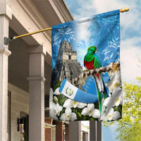 Guatemala Quetzal And Mayan Ruins Garden Flag Patriotic National Symbols White Orchid Flag