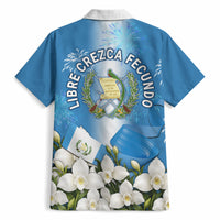 Guatemala Quetzal And Mayan Ruins Hawaiian Shirt Patriotic National Symbols White Orchid Flag