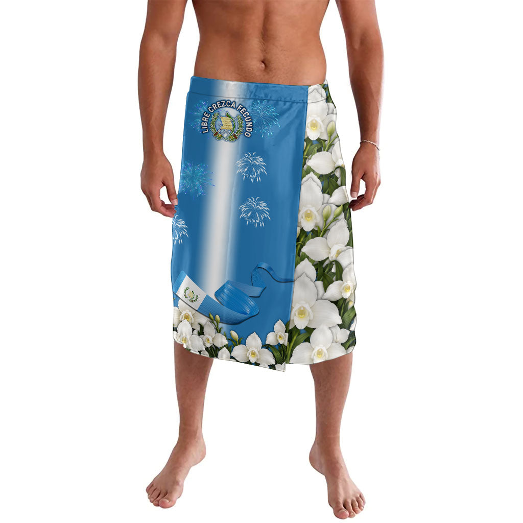 Guatemala Quetzal And Mayan Ruins Lavalava Patriotic National Symbols White Orchid Flag