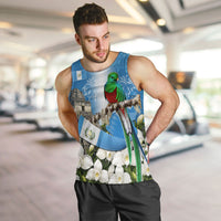 Guatemala Quetzal And Mayan Ruins Men Tank Top Patriotic National Symbols White Orchid Flag