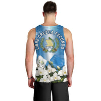 Guatemala Quetzal And Mayan Ruins Men Tank Top Patriotic National Symbols White Orchid Flag