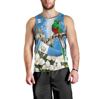 Guatemala Quetzal And Mayan Ruins Men Tank Top Patriotic National Symbols White Orchid Flag