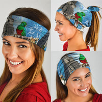 Guatemala Quetzal And Mayan Ruins Neck Gaiter Patriotic National Symbols White Orchid Flag