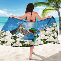 Guatemala Quetzal And Mayan Ruins Sarong Patriotic National Symbols White Orchid Flag