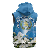 Guatemala Quetzal And Mayan Ruins Sleeveless Hoodie Patriotic National Symbols White Orchid Flag