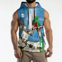 Guatemala Quetzal And Mayan Ruins Sleeveless Hoodie Patriotic National Symbols White Orchid Flag