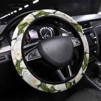 Guatemala Quetzal And Mayan Ruins Steering Wheel Cover Patriotic National Symbols White Orchid Flag